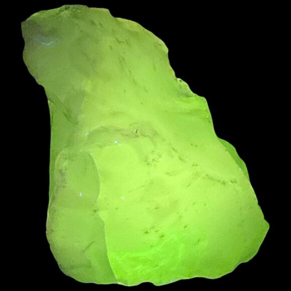 Opalescent White Clear Art Glass Cullet Glowing Uranium Manganese Slag #4GX283 - Picture 1 of 7